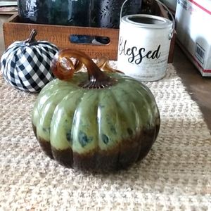 Blown Glass Pumpkin Decor-Unique Quiet Gorgeous infact!